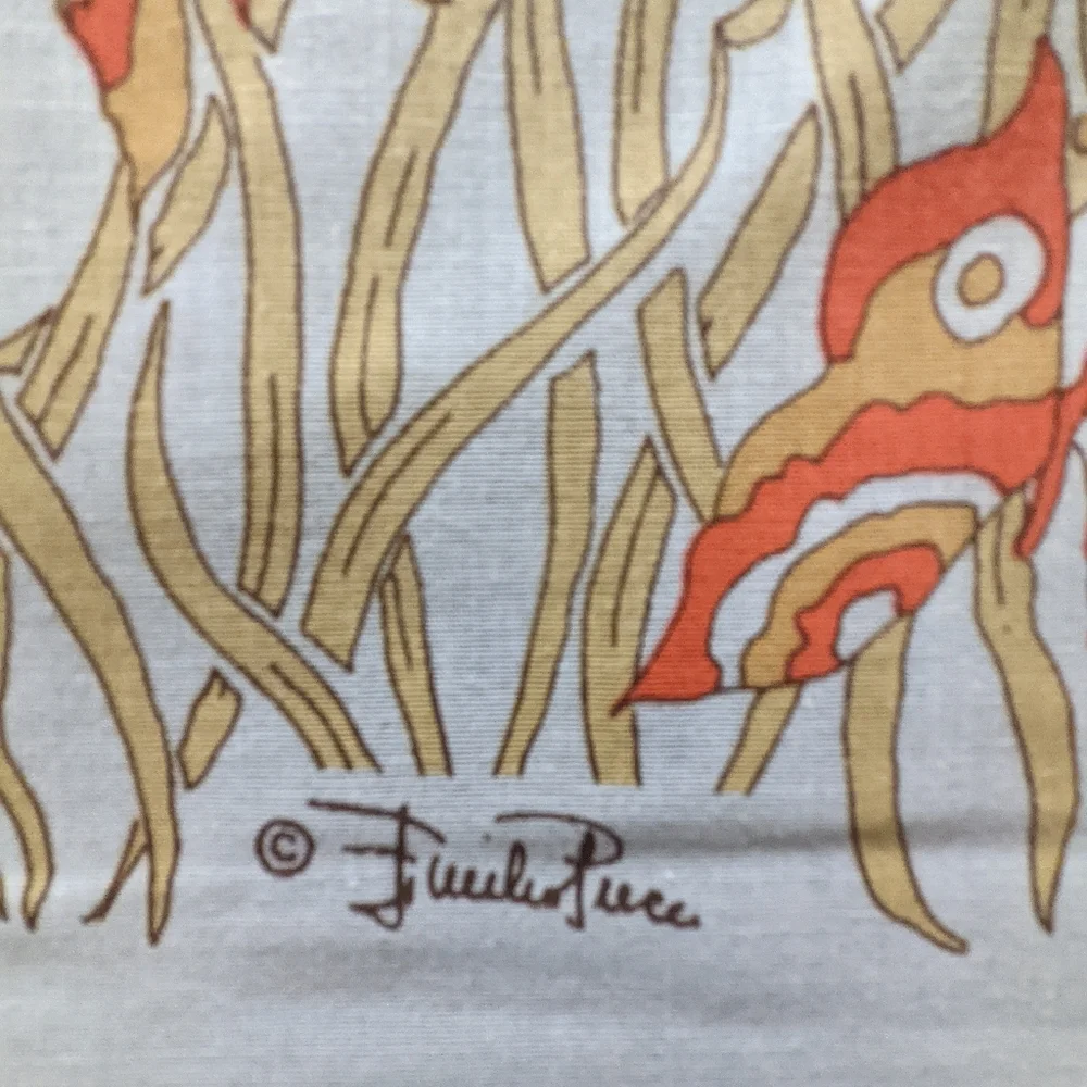 Vintage 70s Emilio Pucci Rectangular Butterfly Tablecloth - Picture 4 of 5